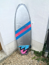 River Surfboard, Shortboard, Matt silber foliert, voll Einsetzbar, inkl. Leash