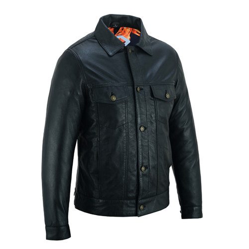 Herren trucker lederjacke - herren,