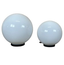 2x 60er 70er Jahre Kugellampe Bodenlampe Acrilico PMMA Made in Italy Design 60s