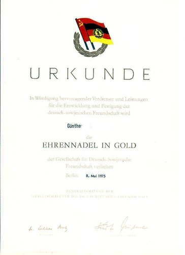 Verleihungsurkunde des dsf - ,