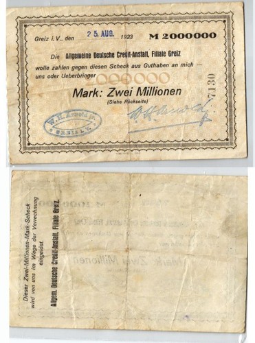 Millionen mark banknote - 2,