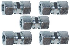 5 x Hydraulik Schneidring-Verschraubung gerade Verschraubung Stahl verzinkt