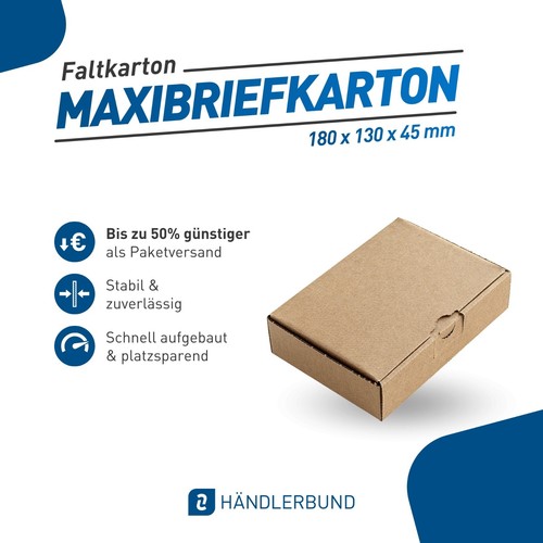 Maxibriefkarton 180x130x45 - , mm