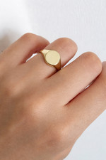 Damen Siegelring Gold aus