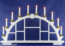 Schwibbogen weiß Leerbogen Setzkasten bestücken Erzgebirge Lichterbogen leer Neu