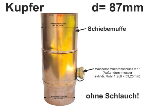 Kupfer fallrohr regensammler - kupfer,