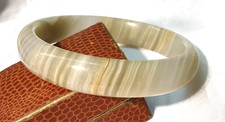 Armreif aus Natur Achat handgeschliffen mit schöner Bänderung Durchmesser 5,8 cm