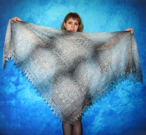 Gestrickter ziegenflaum schal - gestrickter,
