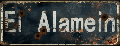 Blechschild 27x10 alamein - el,