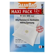 12 CleanBag Staubsaugerbeutel M101DAE für Daewoo LG Samsung AEG Gr. 50 MaxiPack