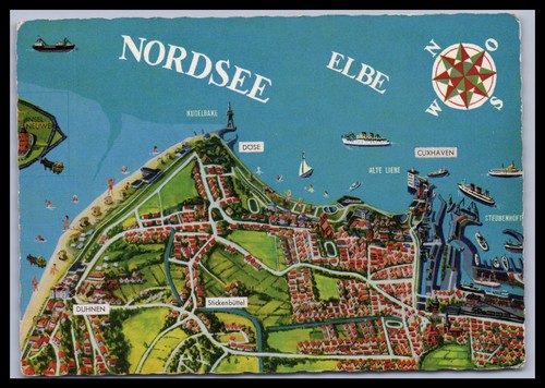 Ansichtskarte nordseeheilbad - ansichtskarte,