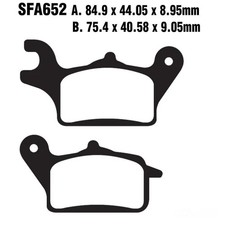 Bremsbelag EBC SFA652 vorne links für Yamaha MW 125 A Tricity ABS Bj. 2015-2016