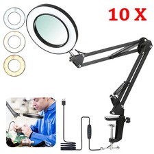 10X Lupe mit Licht und Klemme