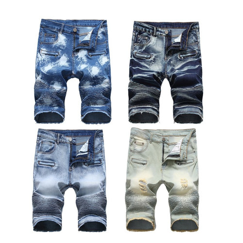 Herren plissee skinny jeans - plissee,