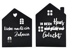 Teelichthalter Haus schwarz