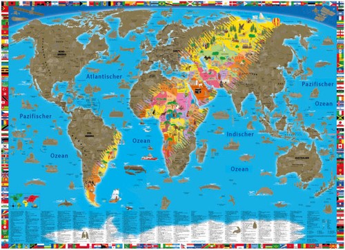 Rubbelposter welt 100 70 - welt, x