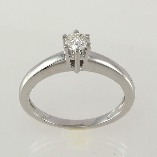 Solitär diamantring 25 kt - solitär-diamantring,, 0,25