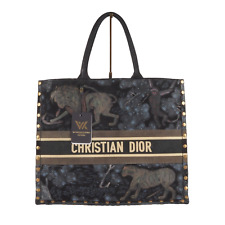 CHRISTIAN DIOR Toile de Jouy ULTRA RARE Handpainted Suede Book Tote XL OP: 5000€