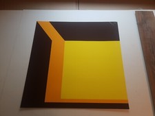 Georg Karl Pfahler, orig., Serigraphie, signiert., Gelb-Orange-Braun, 1970