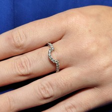 Vorsteckring 0,34 ct Weissgold