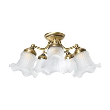 Deckenspot Glas Messing Ø 43