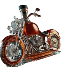 Vintage Whisky Dekanter Flasche - Motorrad-Design Glasweinflasche Lustiges Gesch