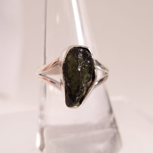 Natural raw moldavite gemstone - raw,