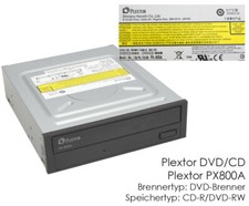 INTERNER IDE 40-PIN DVDBRENNER PLEXTOR PX-800A CDROM CDRW DVDROM DVDRW BLACK PX5
