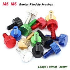 M5 M6 Buntes Rändelschrauben