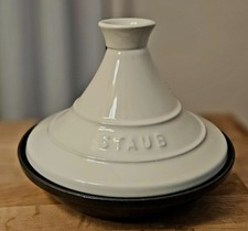 Tajine STAUB 20cm Gusseisen schwarz, Deckel creme Keramik NEU OVP induktion