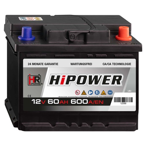 Hipower 60ah autobatterie - hr,