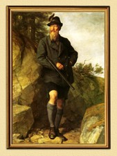 Prinzregent Luitpold auf der Jagd von Franz von Defregger Wilderer A2 LW 590