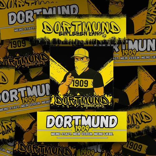 300x dortmund aufkleber - dortmund, aufkleber/