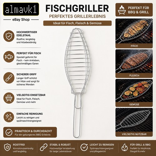 Fischgrill grillkorb edelstahl - grillkorb,