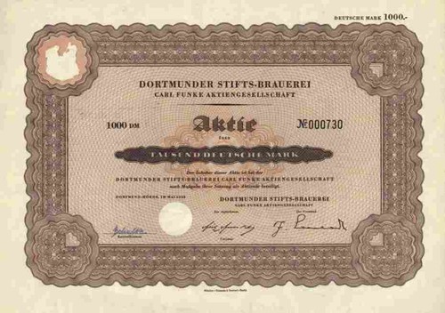 Dortmunder stiftsbrauerei 1953 - stiftsbrauerei,