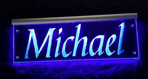 Michi led namensschild oder - michi,