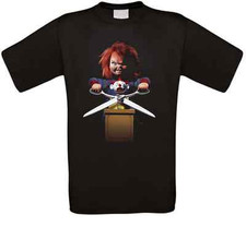 Chucky Mörderpuppe Horror Kult Movie T-Shirt alle Größen NEU