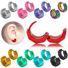 2 Edelstahl Creolen Huggies Ohrstecker Ohrringe Damen Herren »
