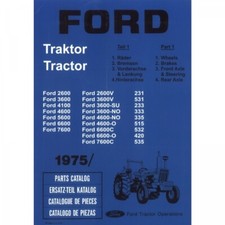 Fordson Ford 2600 3600 4100 4600 5600 6600 7600 Traktor Ersatzteilkatalog Teil 1