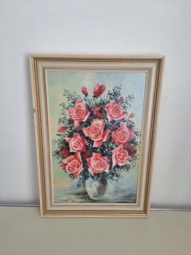 ölgemälde blumen rosen auf - blumen,