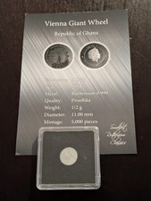 0,5 Gramm Ruthenium, 1 Cedit Ghana, Mit Zertifikat, Riesenrad Wien