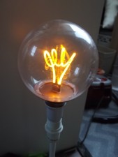 3x Ikea LED Leuchtmittel,Groß,Bolb,1,8W,Amber,10lm,17x11 cm,Deko,Kunststoff,Rar