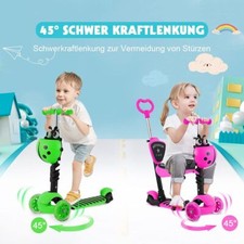 LED Räder Kinderroller Kinderscooter Dreiradscooter Faltbar Scooter Sitz Sets DE