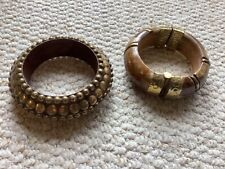 Bangle bracelet BEIN HORN SEt Armreif Armreifen boho  2 6,5cm innen 