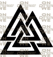 Aufkleber "Valknut" klein