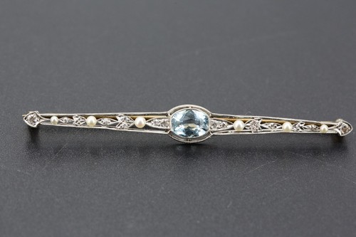 Diamant brosche 585 - brosche,