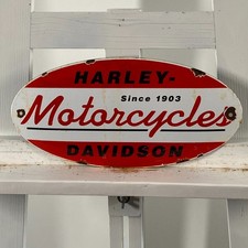 Harley-Davidson Emailschild - 30x15cm (11,8x5,9") - Schönes einzigartiges...