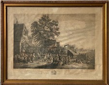 Bilderrahmen Gold Profilrahmen Vintage Jacques Philippe LEBAS Kupferstich