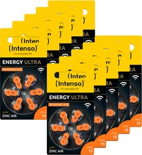 60 Intenso Energy Ultra Typ 13 Zink-Luft Hörgerätebatterien im 6er Blister