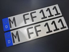 2x Ferrari F111 Kennzeichen Testarossa Kunststoff Schild 46x11xm von Autohaus